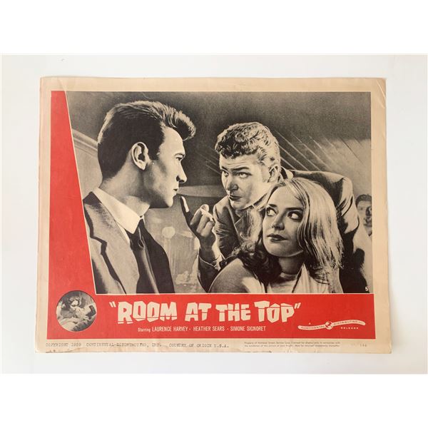 Room at the Top original 1959 vintage lobby card
