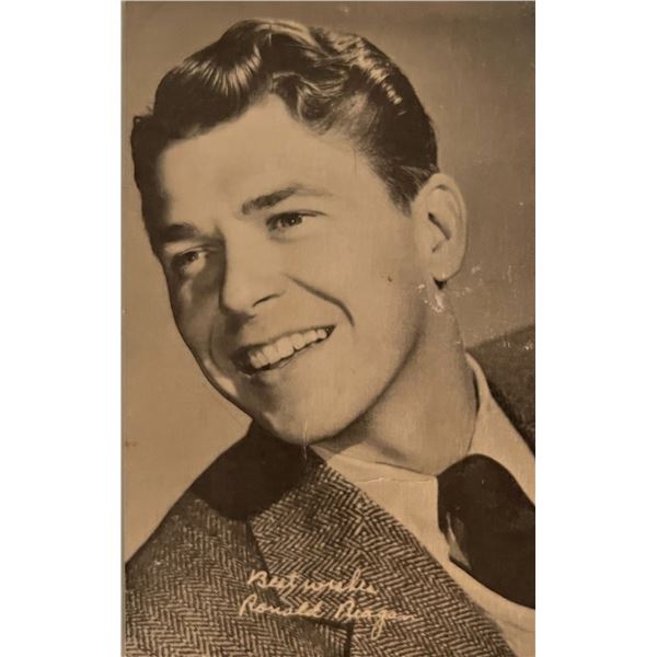 Ronald Reagan facsimile signed photo. 3x5 inches