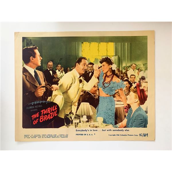 The Thrill of Brazil original 1946 vintage lobby card