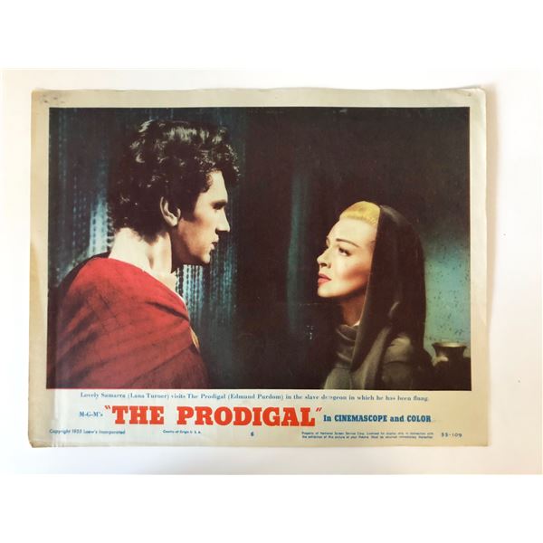 The Prodigal  original 1955 vintage lobby card