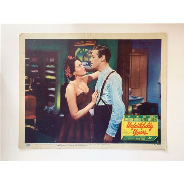 Unfaithfully Yours original 1948  vintage lobby card