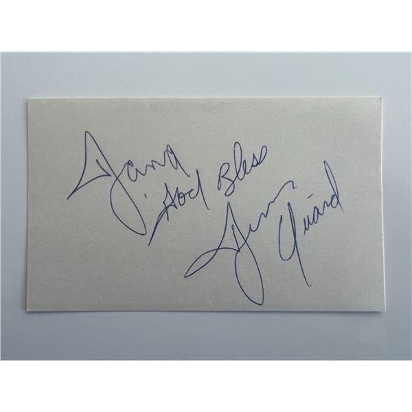 Dennis Quaid signed note