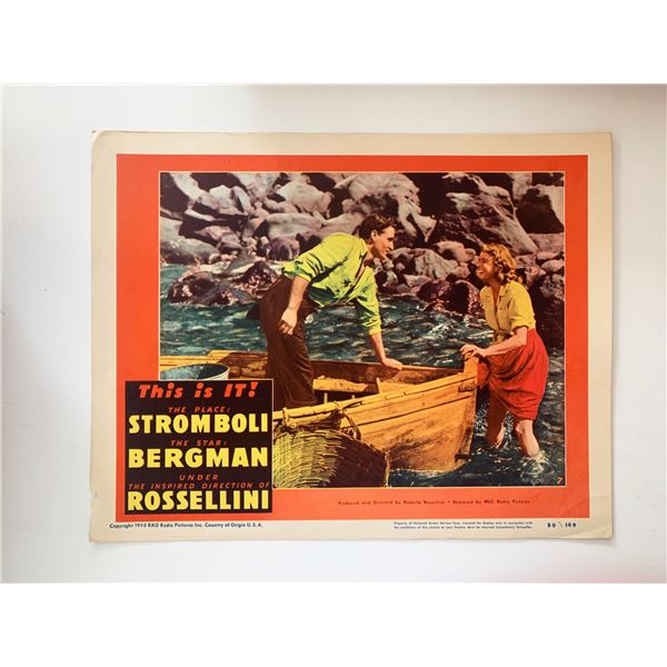 Stromboli original 1950 vintage lobby card