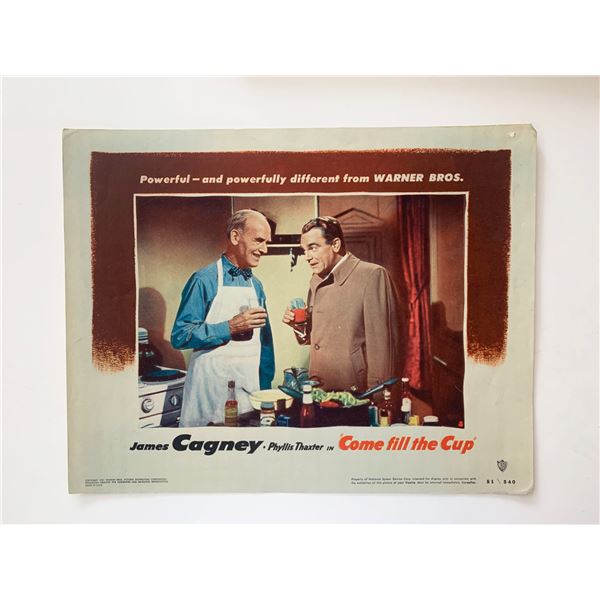 Come Fill the Cup  original 1951 vintage lobby card