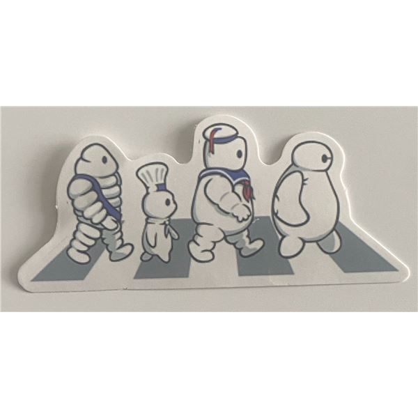 Michelin Man Pillsbury Doughboy "Abbey Road" inspired sticker