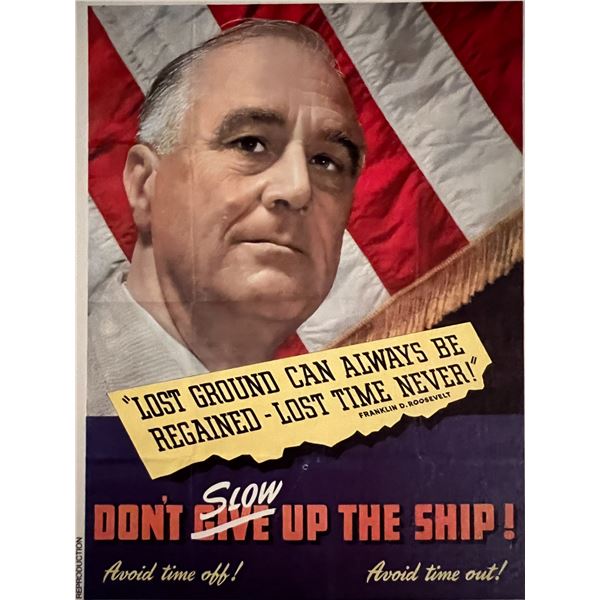 FDR war advertisement. 4x6 inches