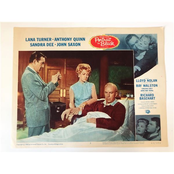 Portrait in Black original 1960 vintage lobby card