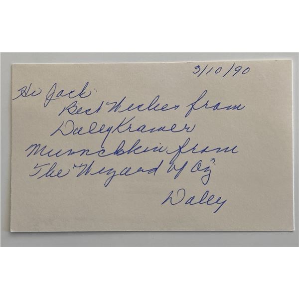Dolly Kramer signed note