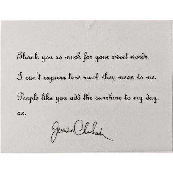 Jessica Claytah signed note