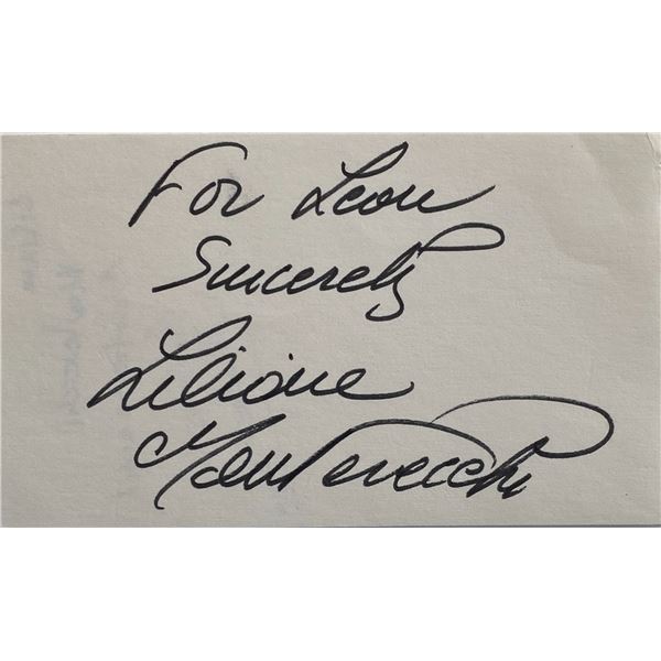 Liliane Montevecchi original signature