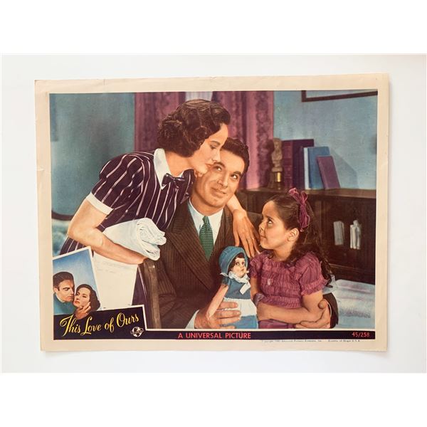 This Love of Ours original 1945 vintage lobby card