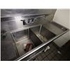 Image 2 : Metal 2-Basin Kitchen Sink w/ Faucet, Backsplash & Double Drainboards 70" x 25" x 48"H