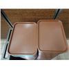 Image 2 : Qty 200 Plastic Food Serving Trays 16" x 12" w/ Cart