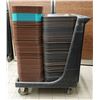Image 1 : Qty 200 Plastic Food Serving Trays 16" x 12" & 17.5" x 14" w/ Cart