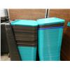 Image 2 : Qty 200 Plastic Food Serving Trays 17.5" x 14" w/ Cart