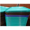 Image 8 : Qty 200 Plastic Food Serving Trays 17.5" x 14" w/ Cart