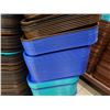 Image 7 : Qty 200 Plastic Food Serving Trays 17.5" x 14" w/ Cart