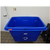 Image 2 : Rolling Blue Recycle Bin Marked KOI 46" x 30" x 38"H