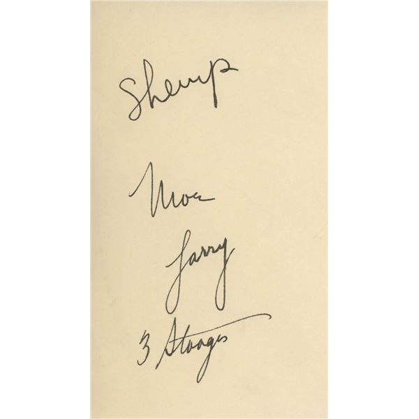 Three Stooges original signatures. GFA Authenticated