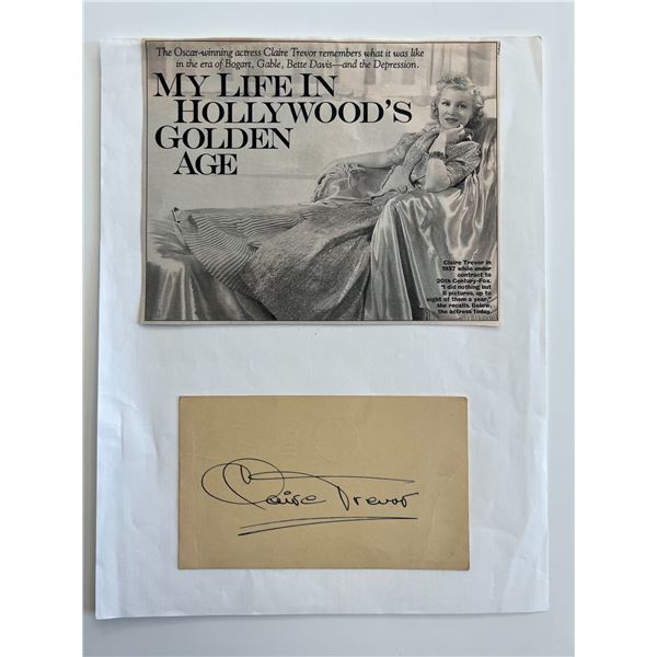 Key Largo Claire Trevor original signature with photo