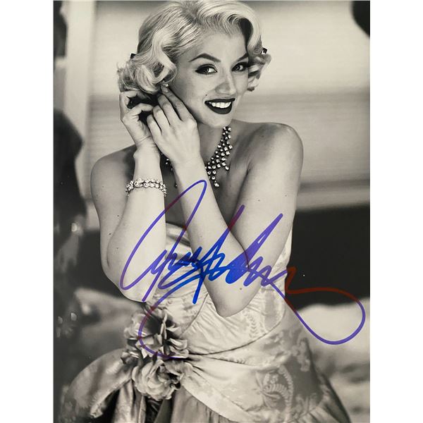 Blonde Ana de Armas signed photo