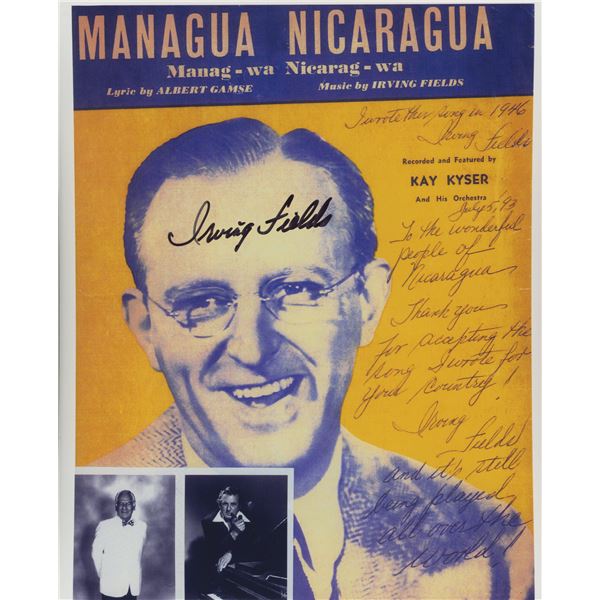 Miami Beach Rhumba Irving Fields signed photo