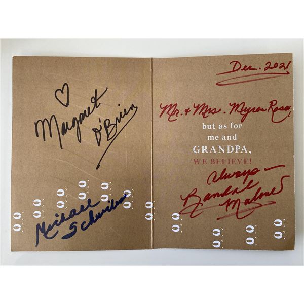 Margaret O'Brien signed holiday card