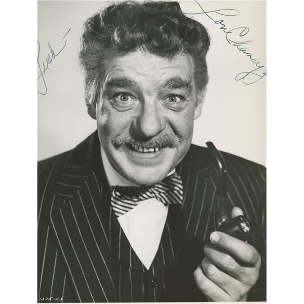 Lon Chaney Universal Monster signed photo. GFA Authenticated