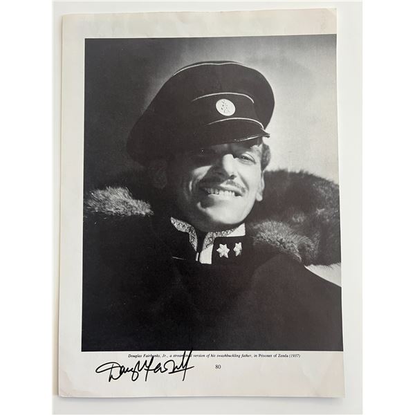 Prisoner of Zenda Douglas Fairbanks Jr. signed promo photo