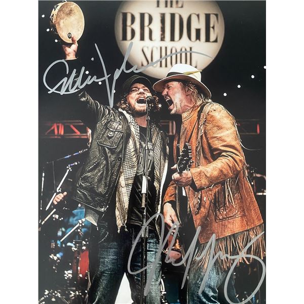 Rare Neil Young and Eddie Vedder signed photo