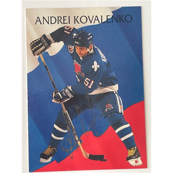 Quebec Nordiques Andrei Kovalenko 1993 Pro Set #223 signed trading card