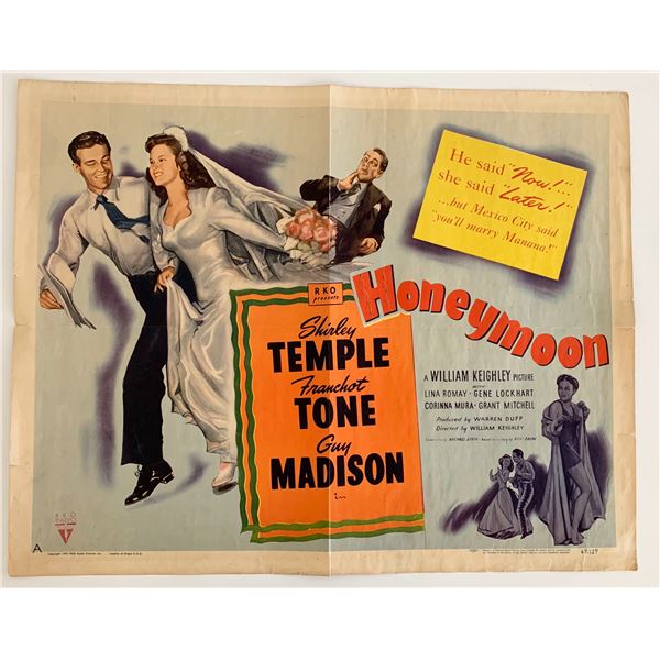 Honeymoon vintage movie poster