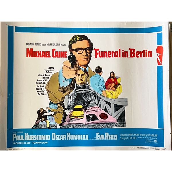 Funeral in Berlin 1966 vintage movie poster