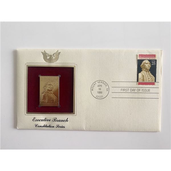 Executive Branch Constitution Series Gold Stamp Replica First Day Cover