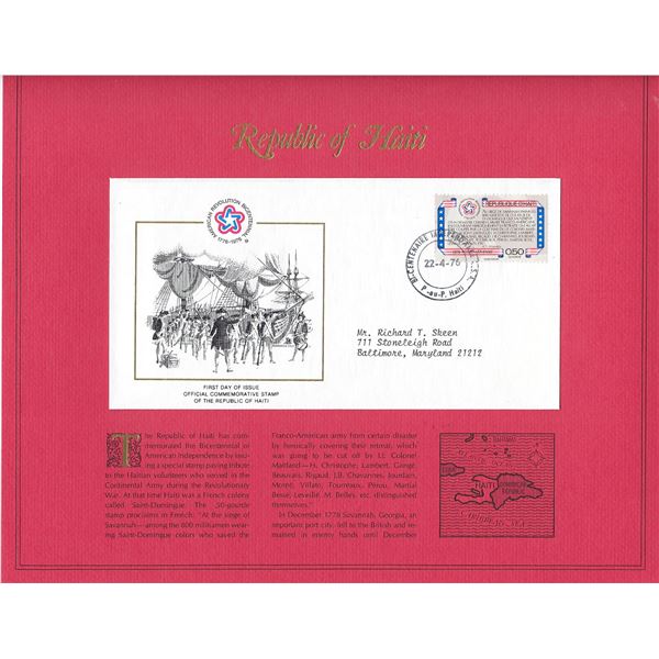Republic of Haiti - American Bicentennial Commemorative FDC
