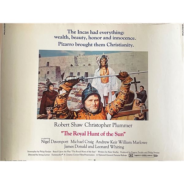 The Royal Hunt of the Sun 1969 vintage movie poster