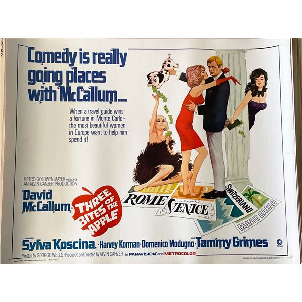 Three Bites of the Apple 1967 vintage movie poster