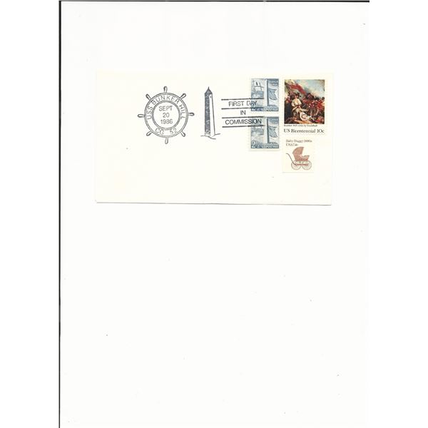 U.S.S. Bunker Hill - First Day Cover - 1986