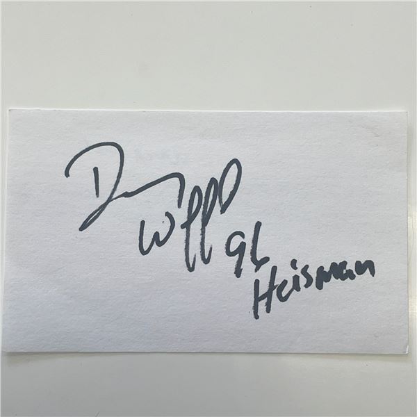 1996 Heisman Trophy Winner Danny Wuerffel original signature