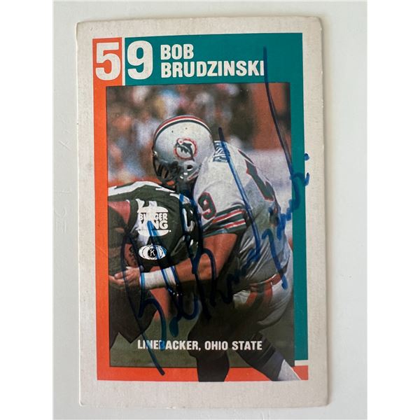 Miami Dolphins Bob Brudzinksi signed autograph card