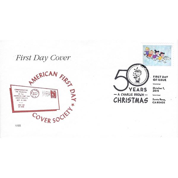 American First Day Cover Society - A Charlie Brown Christmas 50 Years Celebration FDC