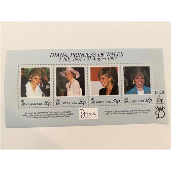 Gibraltar Diana Princess of Wales commemorative stamp set