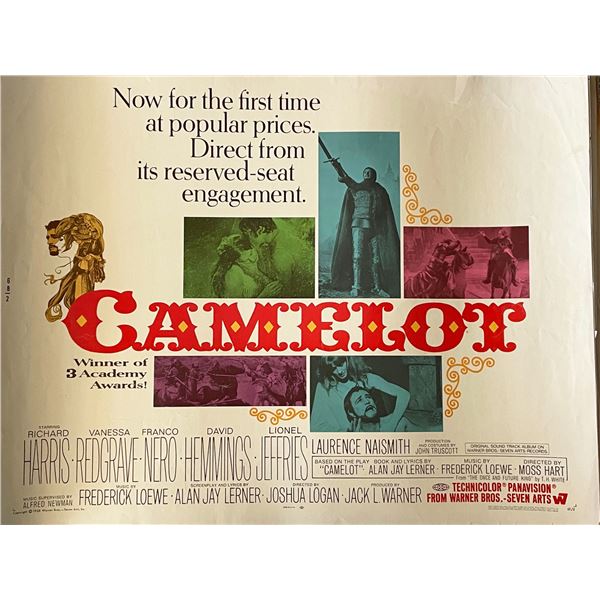 Camelot 1967 vintage movie poster