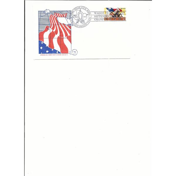 Texas Statehood Wagon Train - First Day Cover - Grandview, TX - 1995