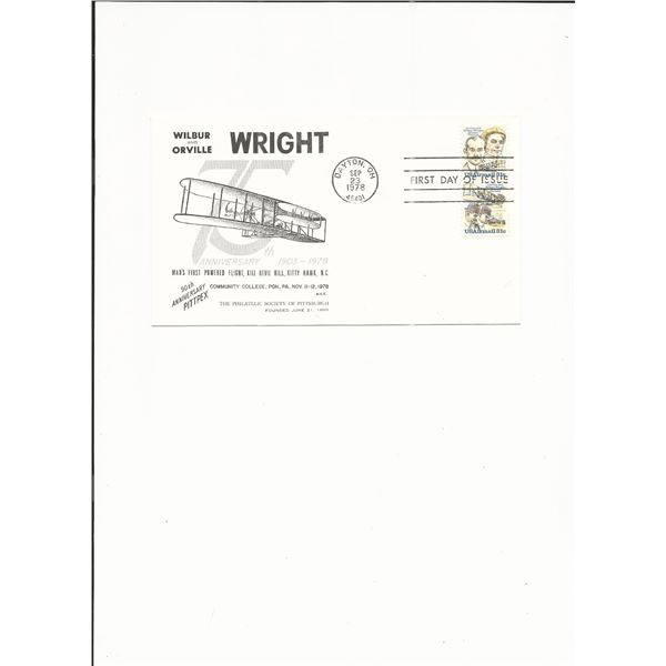 The Wright Brothers 75th Anniversary - FDC Cover - 1978