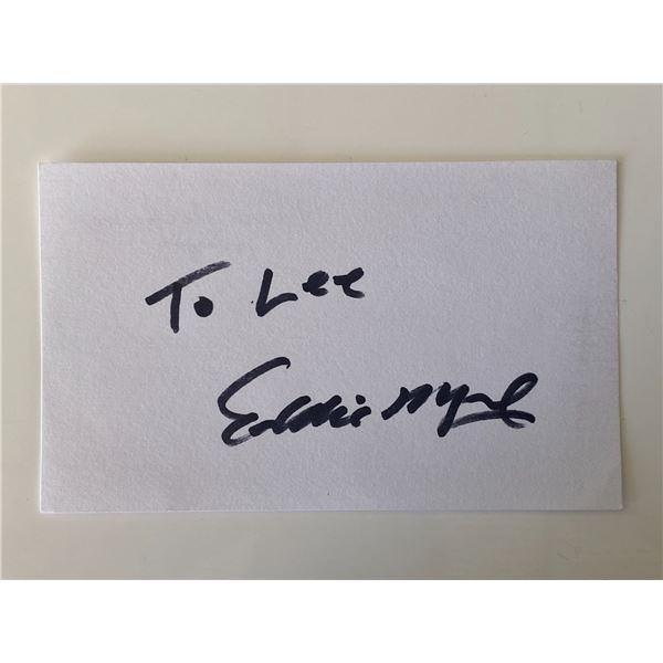 HOF horse jockey  Eddie Nyal original signature