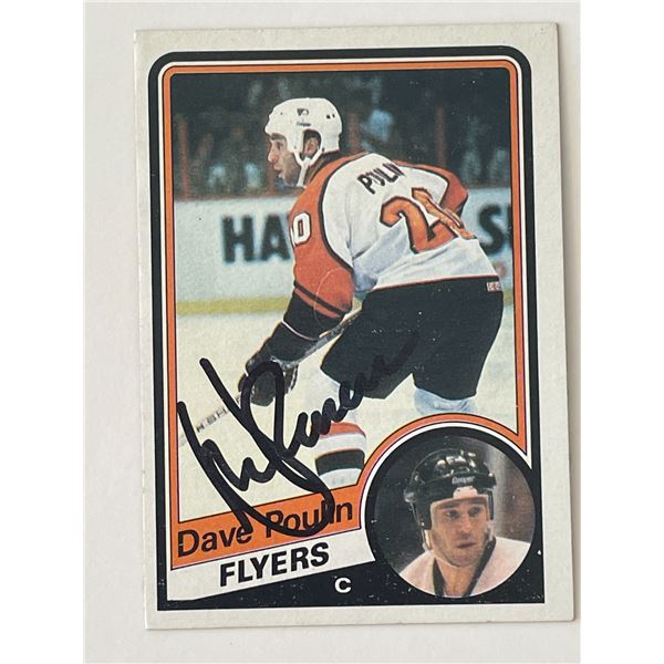 Philadelphia Flyers Dave Poulin 1984 Topps #120 signed trading card