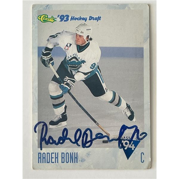 Las Vegas Thunder Radek Bonk 1993 Classic Games signed trading card