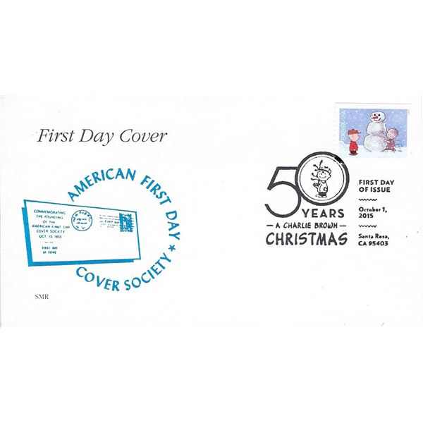 American First Day Cover Society - A Charlie Brown Christmas 50 Years Celebration FDC