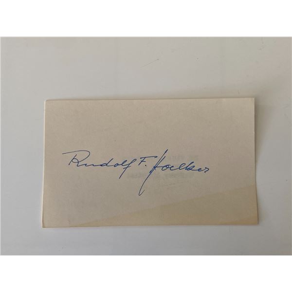 Dr. Rudolf Hoelker original signature
